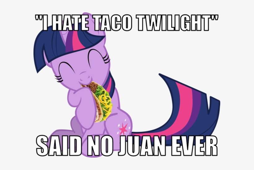 Image Macro, Pun, Safe, Simple Background, Taco, Taco - Twilight Sparkle Vector, transparent png download