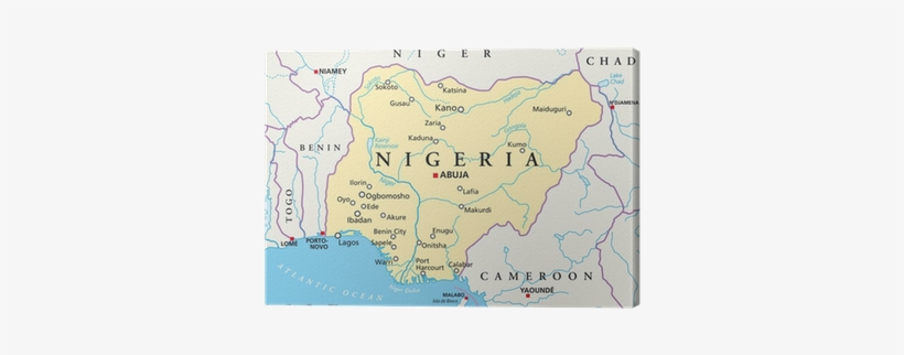 Nigeria Map Canvas Print • Pixers® • We Live To Change - Ethnic Religious Conflicts In Nigeria, transparent png download