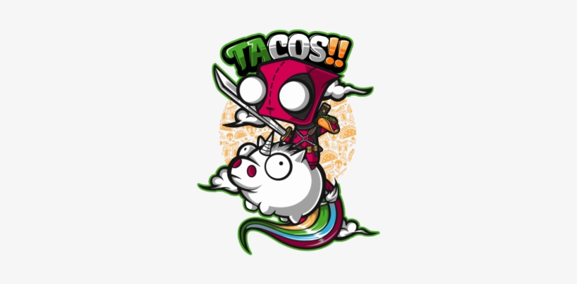 Tacos & Unicorns - Imagenes De Deadpool Con Su Unicornio, transparent png download
