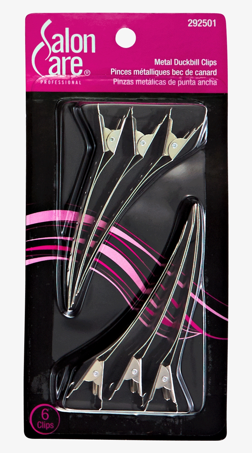 Salon Care Metal Single Prong Curl Clips, transparent png download