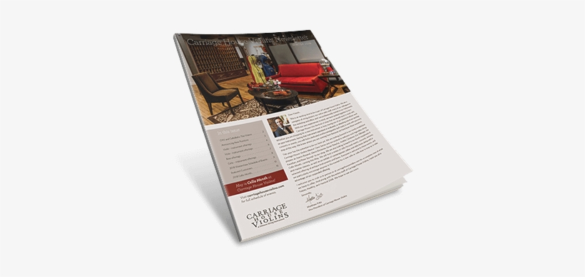 The Carriage House Violins Newletter Winter 2018 Flipbook - Chair, transparent png download