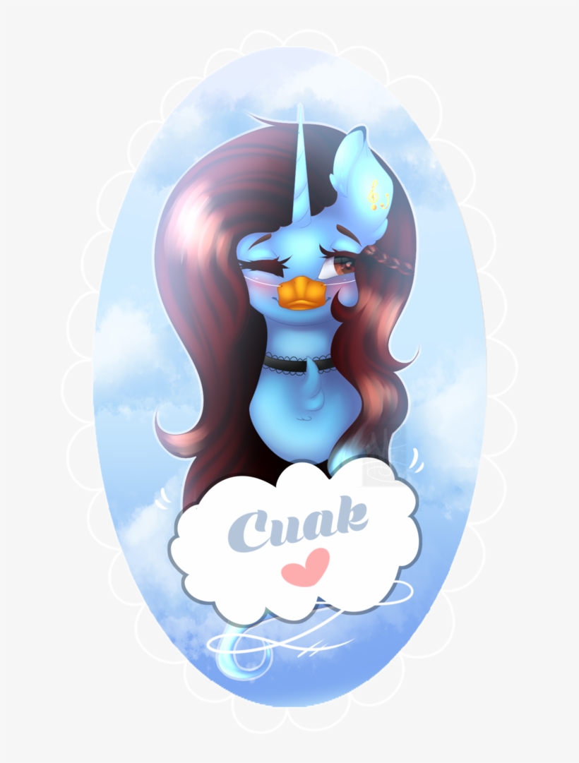 Mauuwde, Bust, Choker, Duck Bill, Female, Mare, Oc, - Cartoon, transparent png download