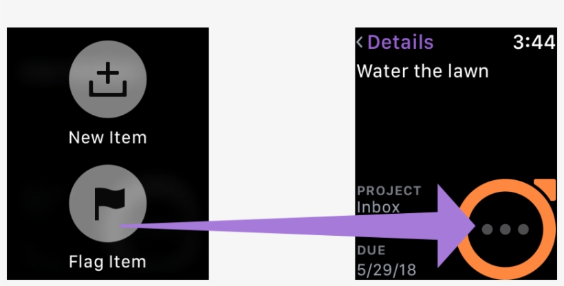 Adding A Flag To An Item With Omnifocus For Apple Watch - Apple Watch, transparent png download
