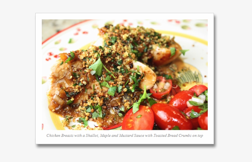 Chicken Breasts With Maple Mustard Sauce And Toasted - Side Dish, transparent png download