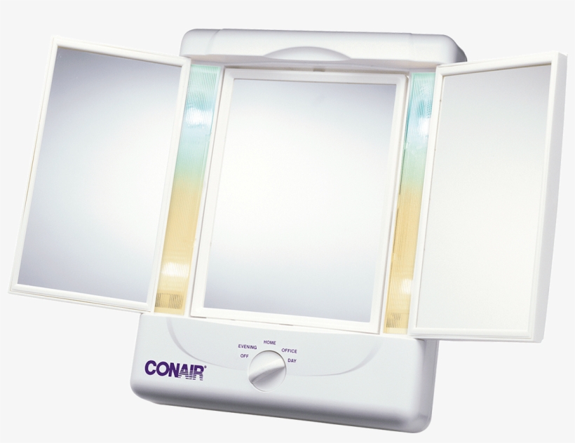 Two-sided Ligthed Makeup Mirror - Conair Illumina Triple Panel Mirror - Model Tm7 6261311, transparent png download