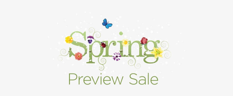 Spring Preview Sale - Word Spring With Flowers, transparent png download