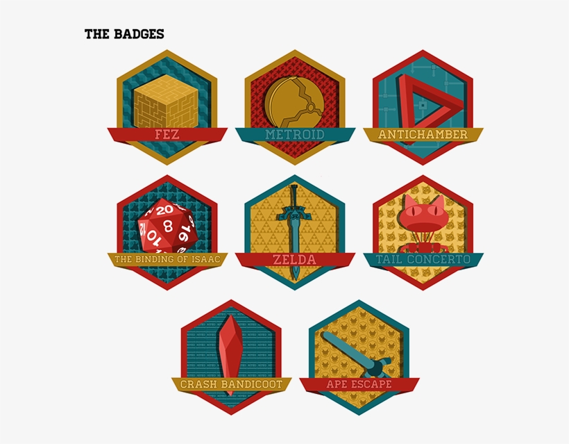 Video Games Badges, transparent png download