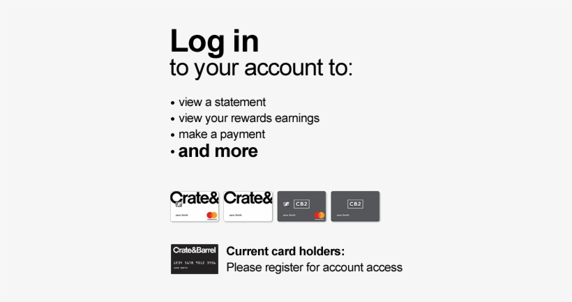 Welcome To The Crate And Barrel Online Account Management - Crate And Barrel, transparent png download