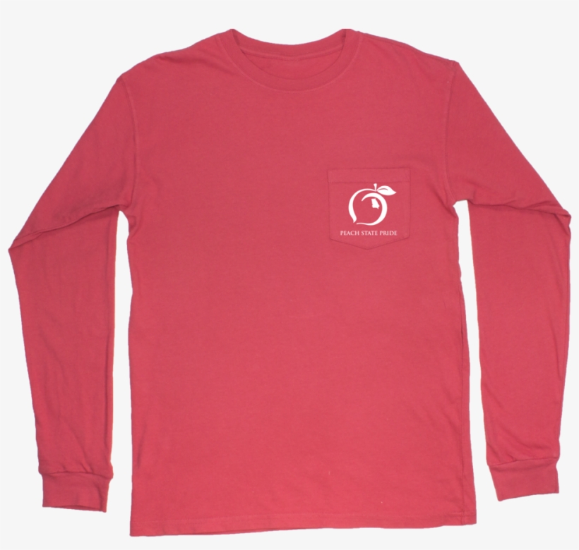 Shrimp & Grits Long Sleeve Pocket - Peach State Pride, transparent png download