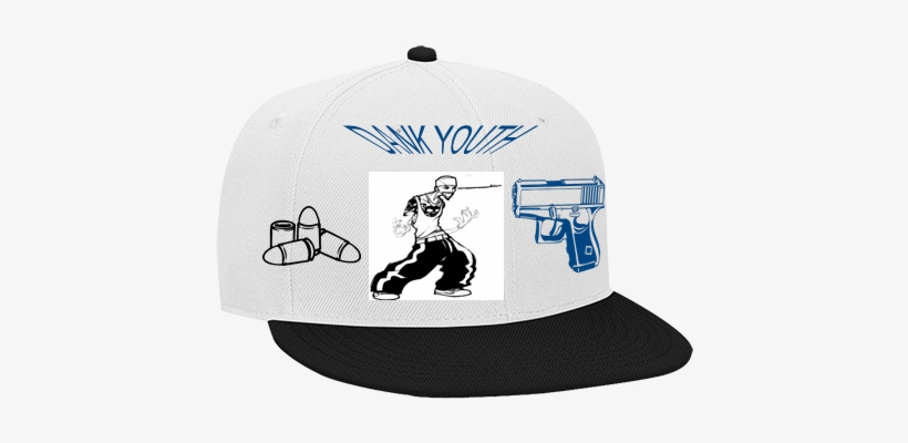 Snapback Flat Bill Hat - Gangsta Cartoon, transparent png download