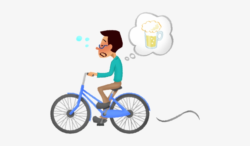 Hombre Borracho Montando Bicicleta - Bike To Work Clipart, transparent png download