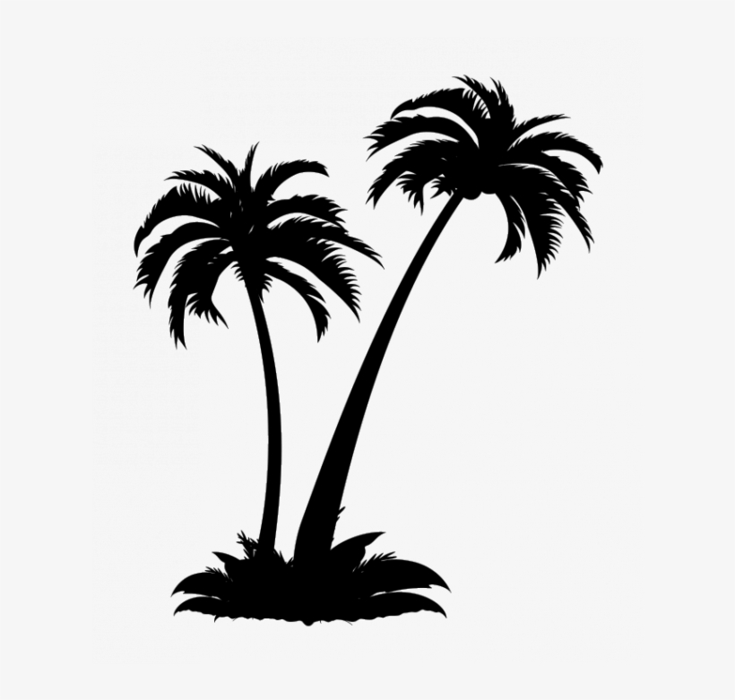 Wall Mania Sticker 'palm Tree' - Personalized Wedding Bride's Gift Palm Trees Tote Bag,, transparent png download