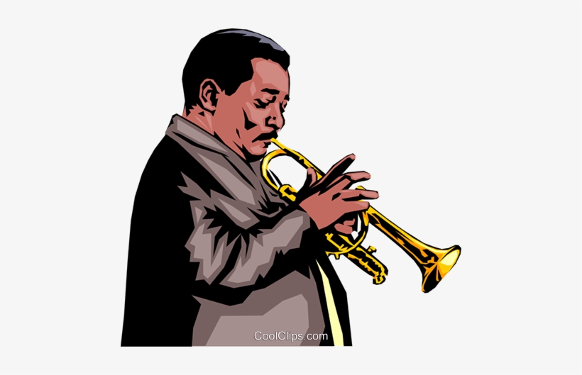 Trumpet Player Royalty Free Vector Clip Art Illustration - Trombettista Png, transparent png download
