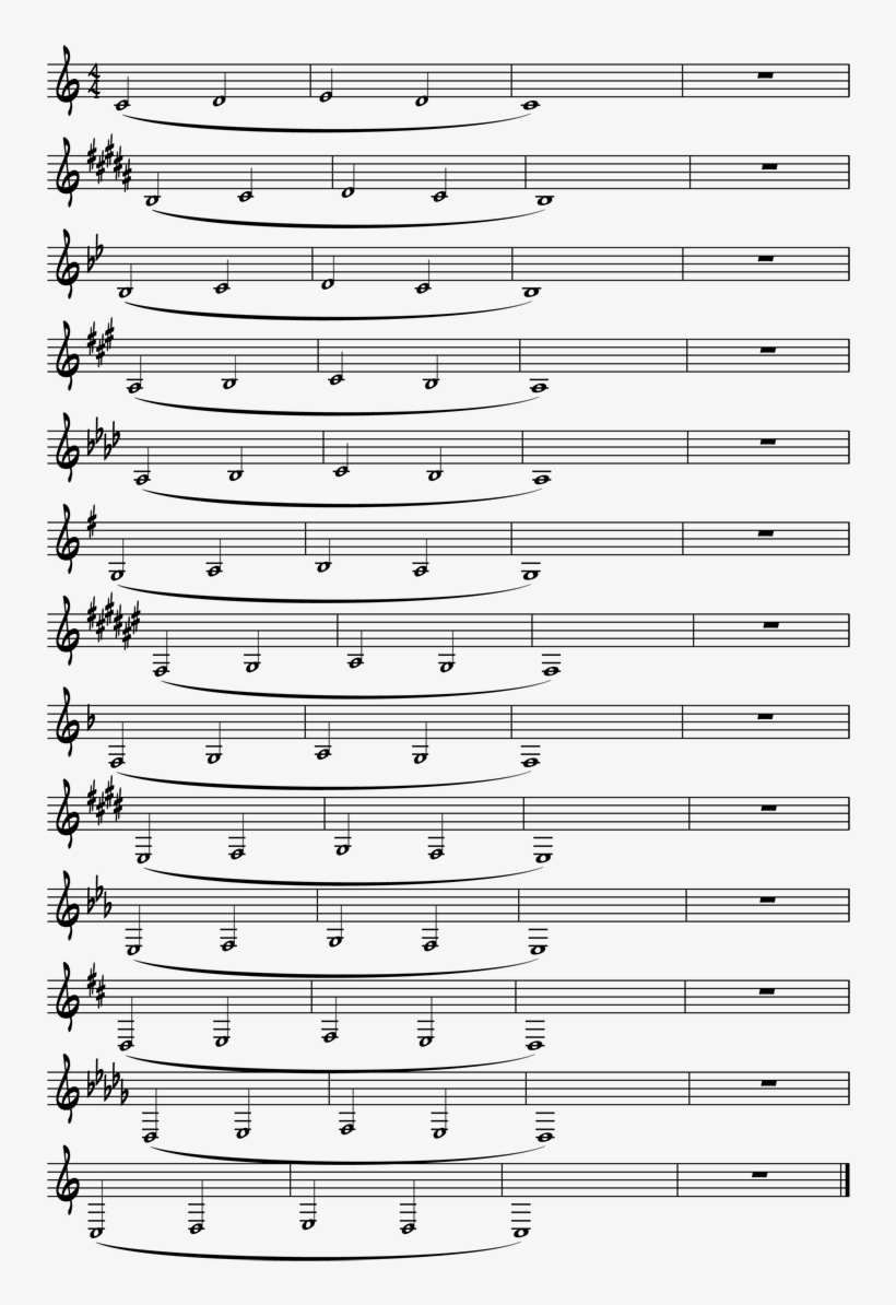 Mouthpiecewarmup1 - Trumpet Endurance Exercises, transparent png download