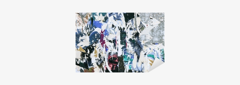 Grunge Background With Old Torn Posters Sticker • Pixers® - Poster, transparent png download
