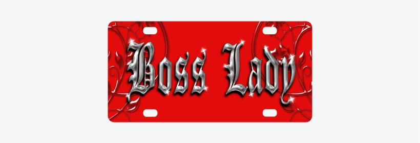 Red Boss Lady Bling Classic License Plate - Boss Lady Throw Blanket, transparent png download