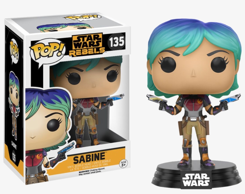 Sabine Pop Vinyl Figure - Star Wars Pop Sabine, transparent png download