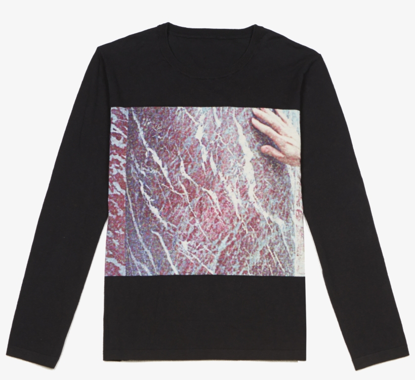 Black Sweater Marbre - Long-sleeved T-shirt, transparent png download