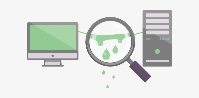 An Illustration Of A Leaking Computer Cable Viewed - Flat Panel Display, transparent png download