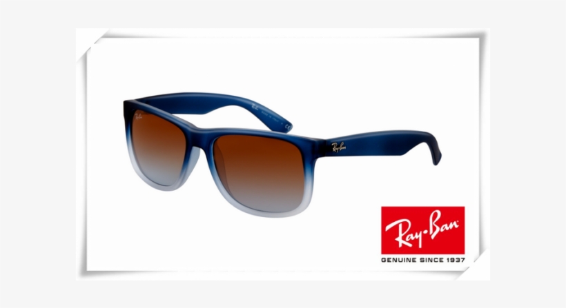 Ray Ban Aviators Blue Frame Png Images - Justin Ray Ban Sunglasses Blue, transparent png download