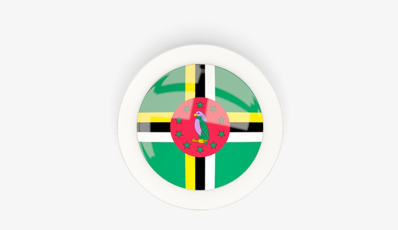 Illustration Of Flag Of Dominica - Circle, transparent png download
