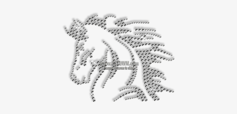 Cool Horse Iron On Pattern Rhinestone Design - Drawing, transparent png download