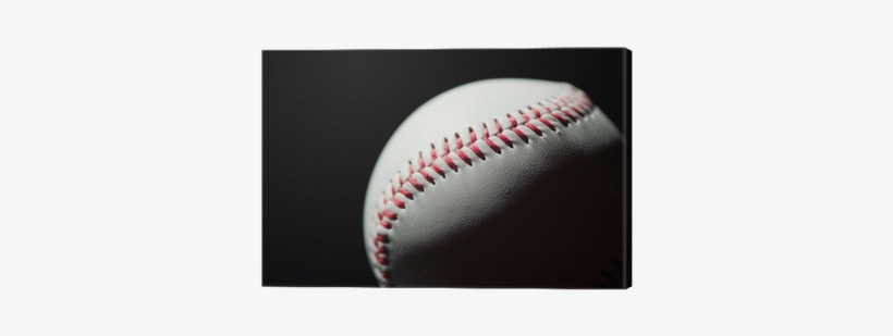 Studio Shot Of A Baseball Ball, Black Background Canvas - Side Lighting Photography, transparent png download