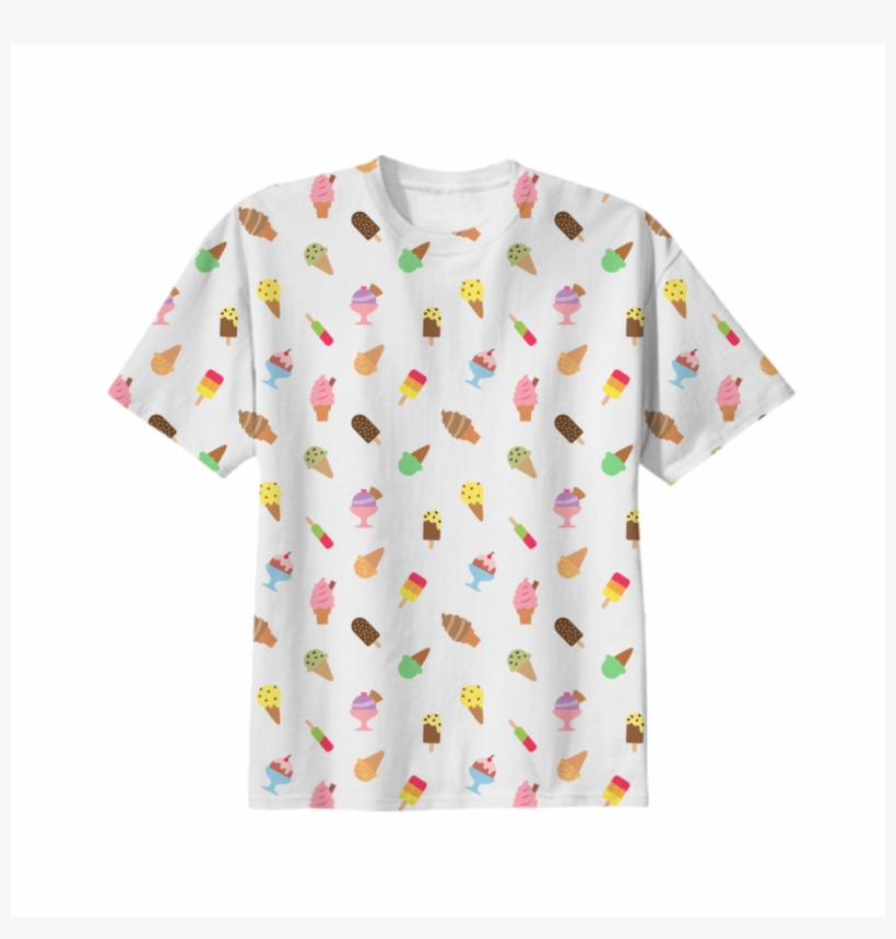 Shop Cool Ice Pattern For Summer Cotton T-shirt By - Süßes Buntes Eiscreme-muster Für Babys Babylätzchen, transparent png download