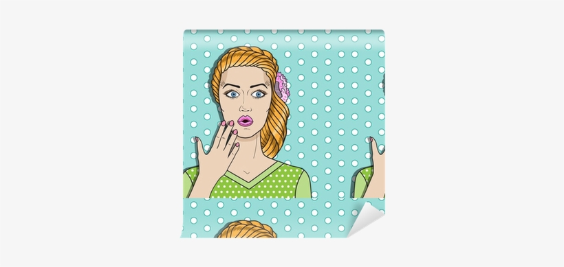 Pop Art Woman Confused, Red Hair Surprised Woman - Illustration, transparent png download