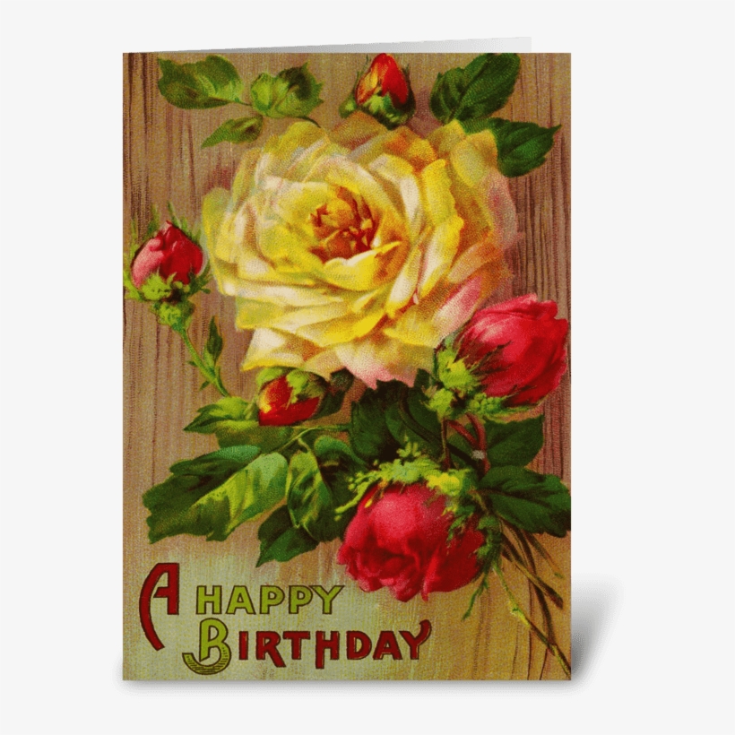 Vintage Rose Greeting Card - Customizable Necklace - Flower Necklace - Flower Jewelry, transparent png download