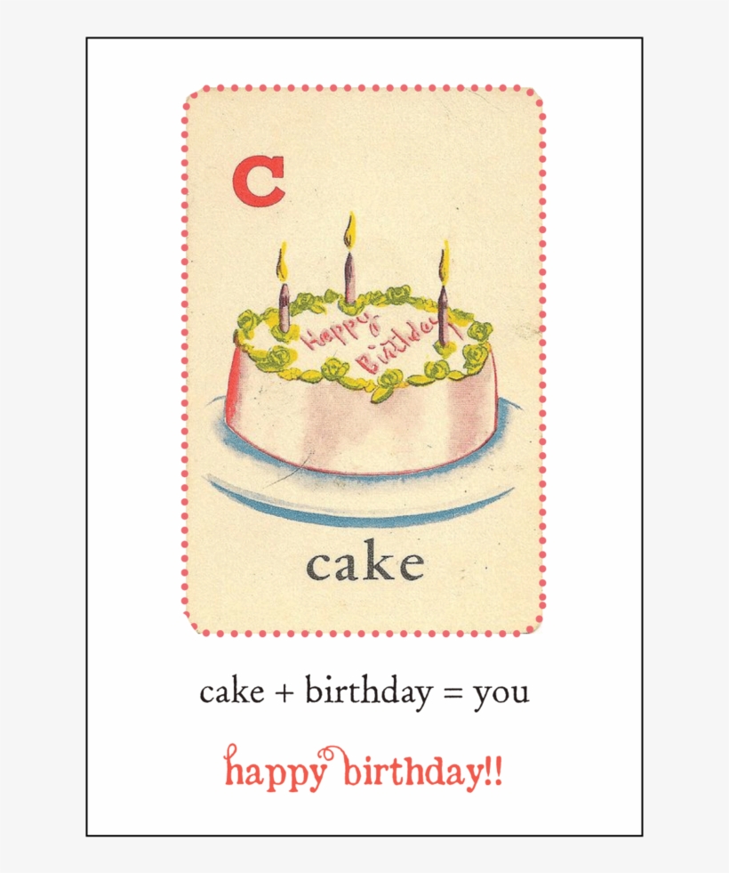 C Is For Cake Birthday Set Backofcard, transparent png download
