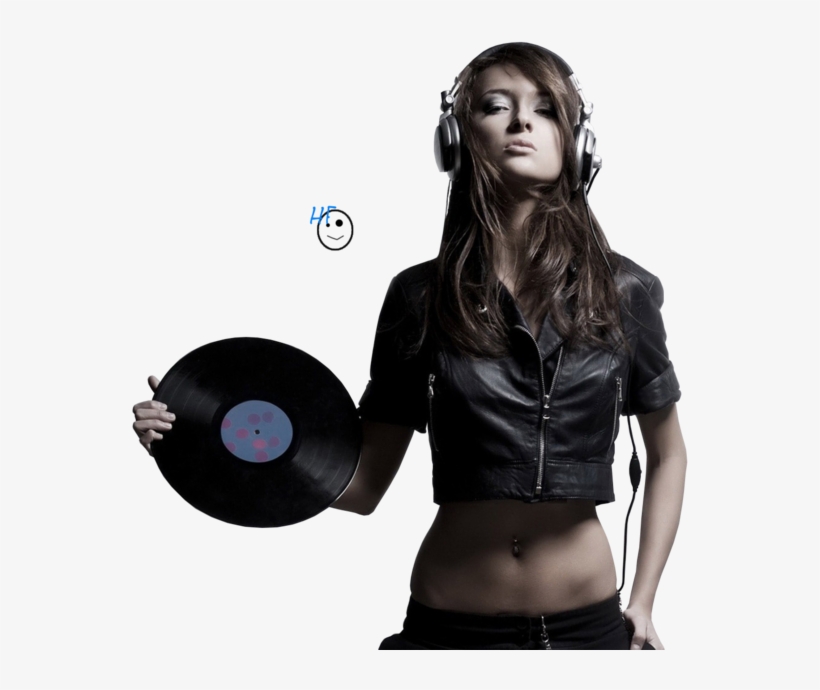 Music Girl Png - Girl With Headphones Png, transparent png download