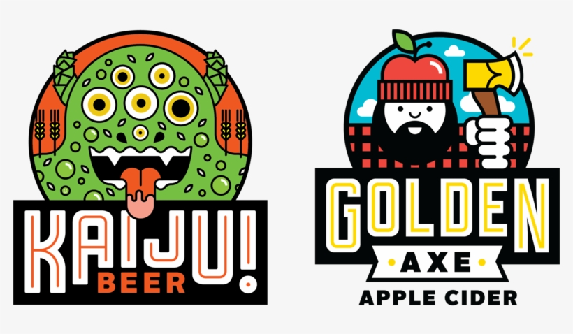 Kaiju Golden Axe Brandmark Final-01 - Golden Axe Cider Logo, transparent png download