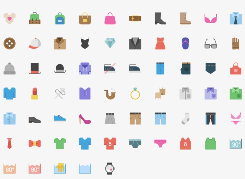Clothes And Accessories Icons - 選択 アイコン, transparent png download