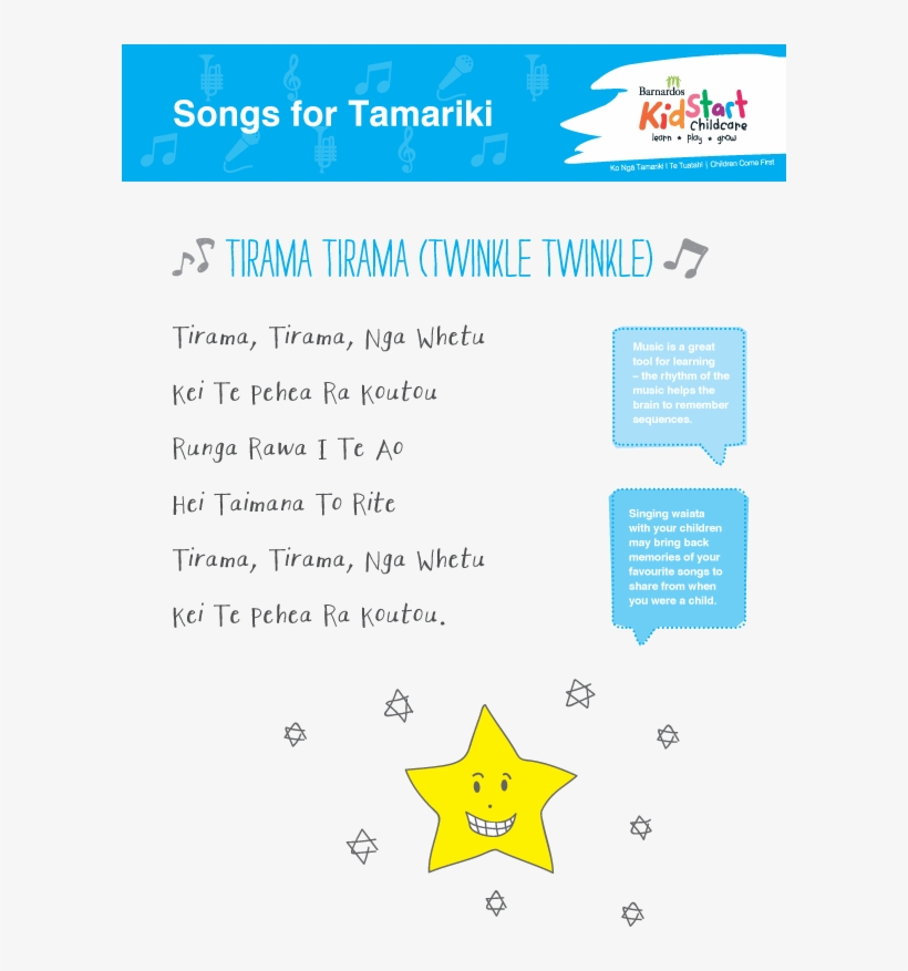 Another Great Sing-along Song, This Is The Maori Language - Twinkle Twinkle Little Star In Maori, transparent png download