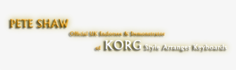 Pete Shaw Official Uk Endorsee & Demonstrator Of Korg - Korg, transparent png download