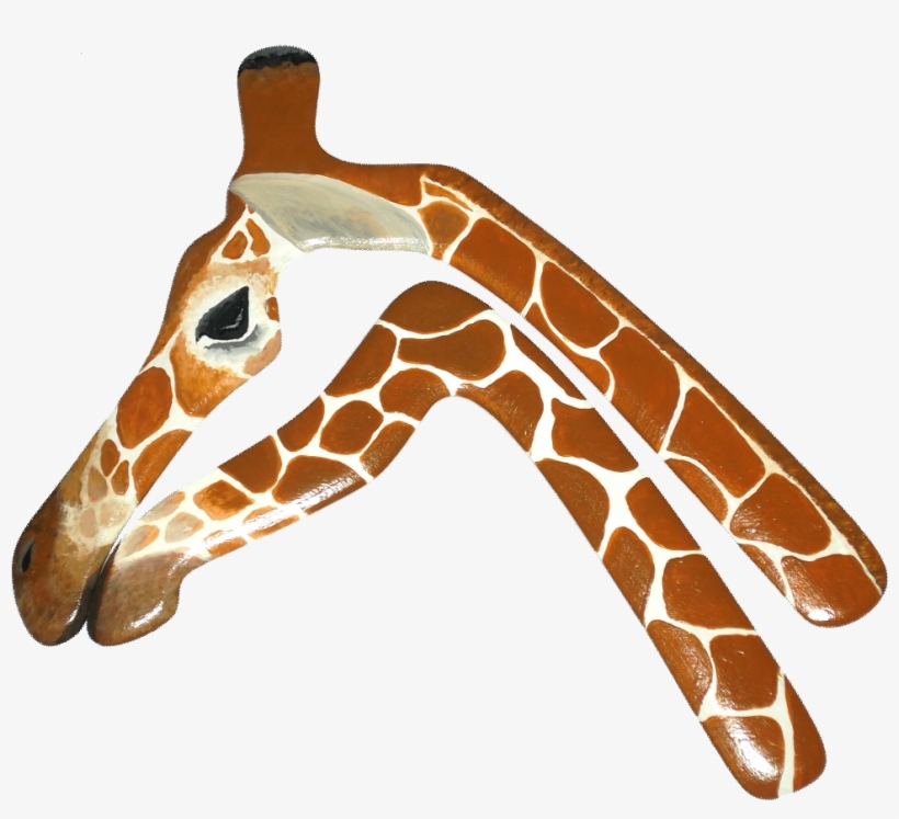Giraffe Head Composed Of Two Boomerangs - Giraffe, transparent png download