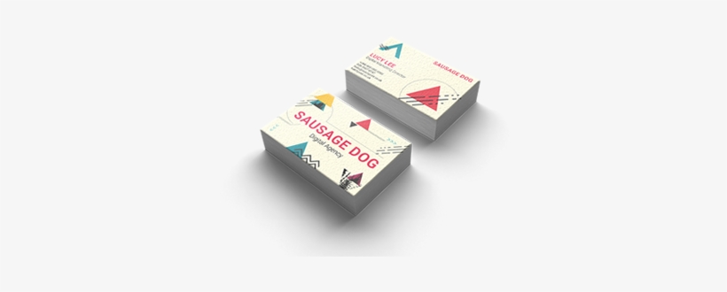 2 Stacks Of Business Cards, Showing Front And Back - Business Card, transparent png download