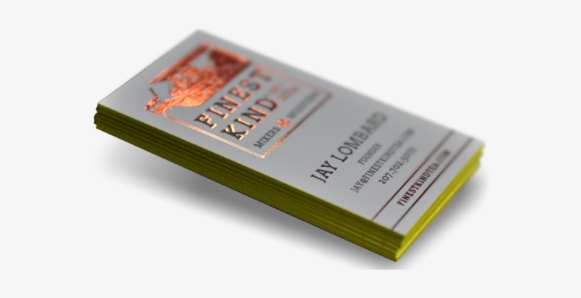 Thick Silk Business Cards With Foil And Colored Edges - Book Cover, transparent png download