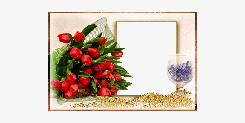 Bunch Of Red Tulips - Png Transparent Tulips Frames, transparent png download