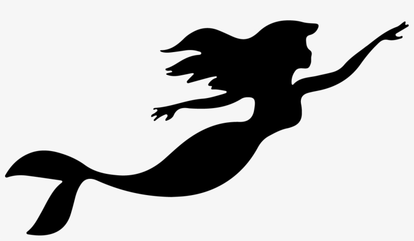 Silueta Sirenita - Decal, transparent png download