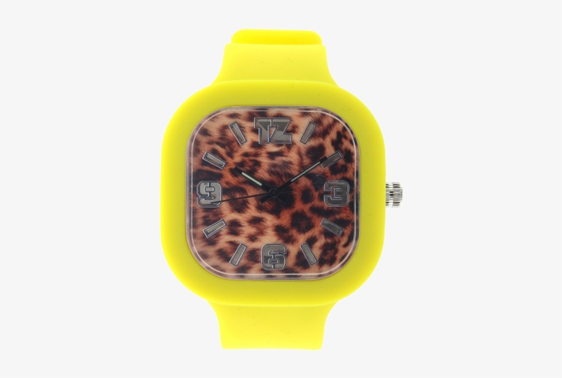 Cheetah Print Face Yellow Band - Leopard Fur Print Cosmetic Bag Multi Purpose Pouch, transparent png download