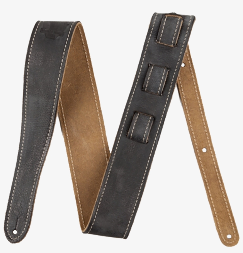 Fender Road Worn Guitar Strap - Fender Road Worn Distressed Leather Black Guitar Strap, transparent png download