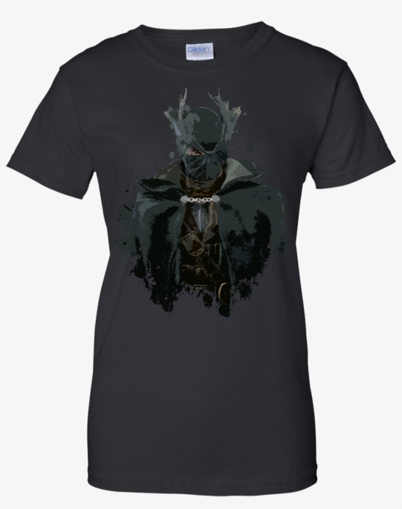 Dark Souls Hunter Splatter - Posters Slouchy V-neck Hunter Splatter - Bloodborne, transparent png download