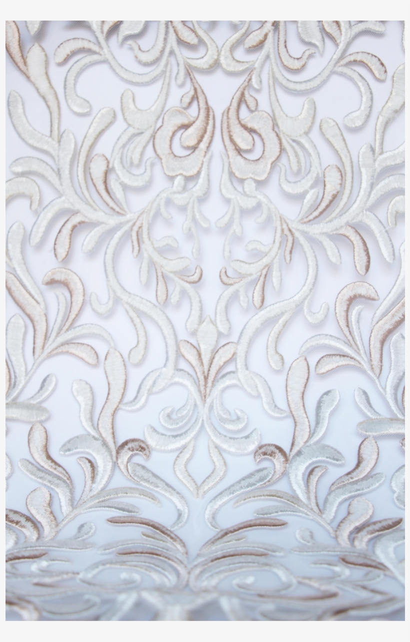 Ivory Nylon, Plastic, & Rayon Embroidery Lace - Motif, transparent png download