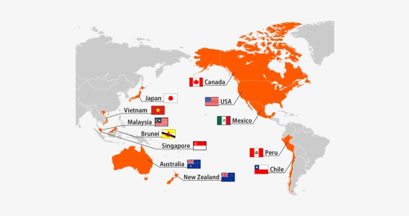 Tpp Countermeasures Options For The Global Economic - Tpp World Map, transparent png download