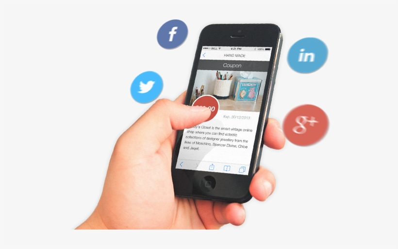 Promote Your Services In The Way People Love - Social Media Phone Png, transparent png download