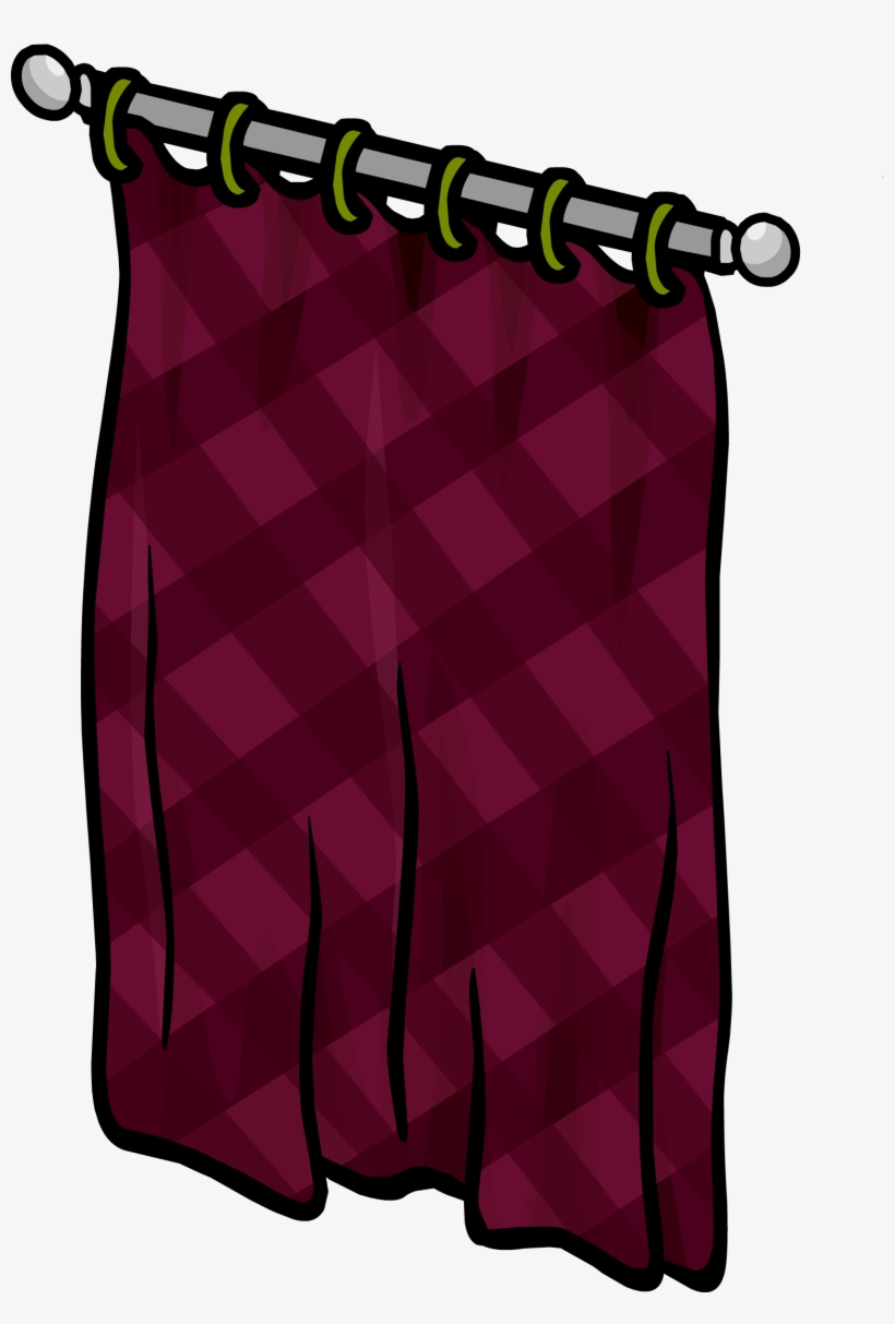 Burgundy Curtains Sprite 007 - Curtain, transparent png download