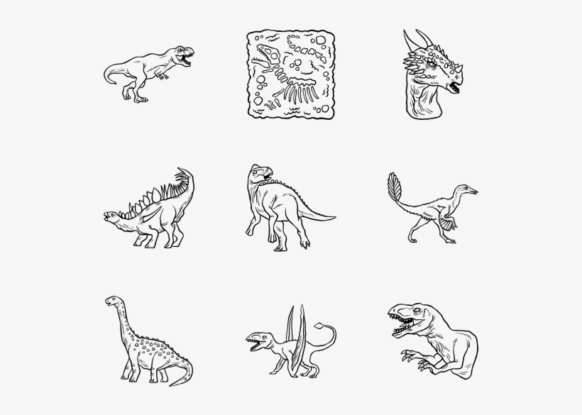 Dinosaur - Vector Dinosaur Icons, transparent png download