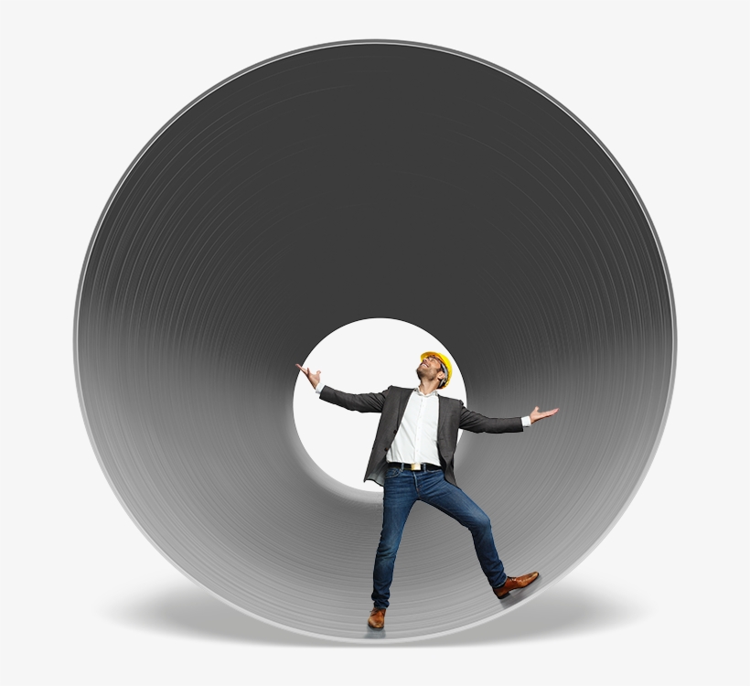 Man In Pipe - Man, transparent png download